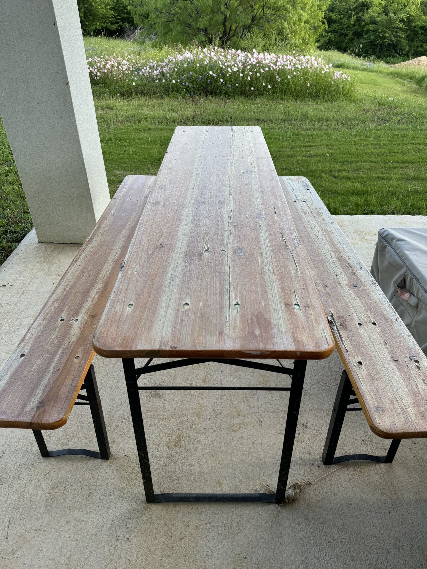 Folding Picnic Table Bench Set For 6 Persons See DESCRIPTIONS