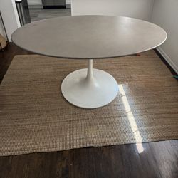Create & barrel Nero 60 inch concrete oval 