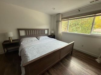Ikea king bed frame and matching drawer