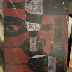 Wine-Themed Wall Art Set – Perfect for Kitchen, Dining, or Bar Area 