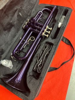 Nice Purple Trumpet with New Mouthpiece and Valve Oil Plays Great $200 Firm