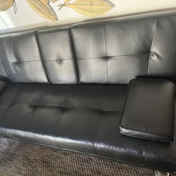 Black Leather Couch Perfect Condition