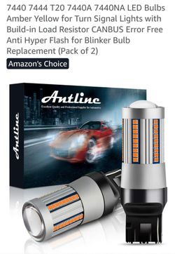 7 T20 7440A 7440NA LED Bulbs Amber Yellow for Turn Signal Lights