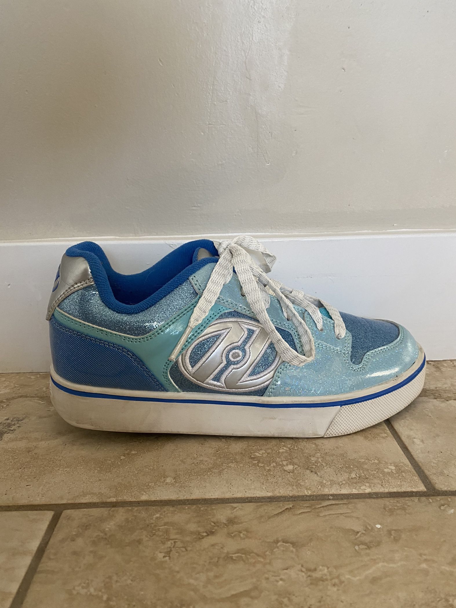 Size 7 Womens Blue Sparkly Heelys