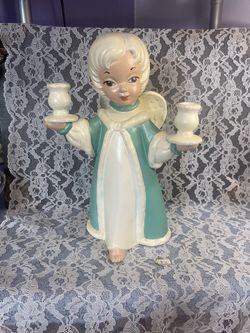 Angel Candle Holder 13”, Vintage 70’s