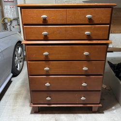 Wood 6 Drawer Chest