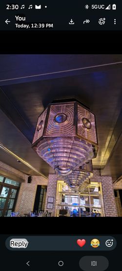 Vintage heavy designer glass light