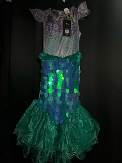 girls mermaid dress costume size xl ( 14-16 )
