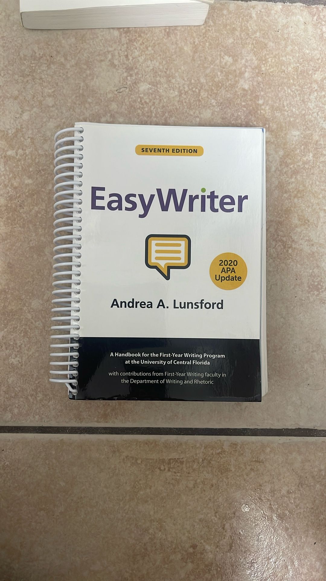 Easy Writer 2020 APA Update By Andrea A. Lunsford