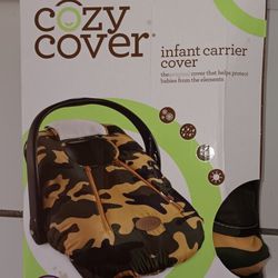 CLEAN LIKE NEW "Cozy Cover" camo print infant carrier cover $8 FIRM