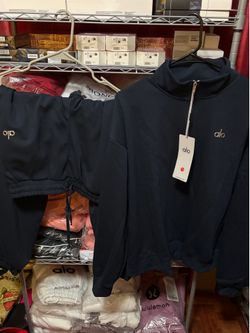 Navy ALO Quarter Zip Set
