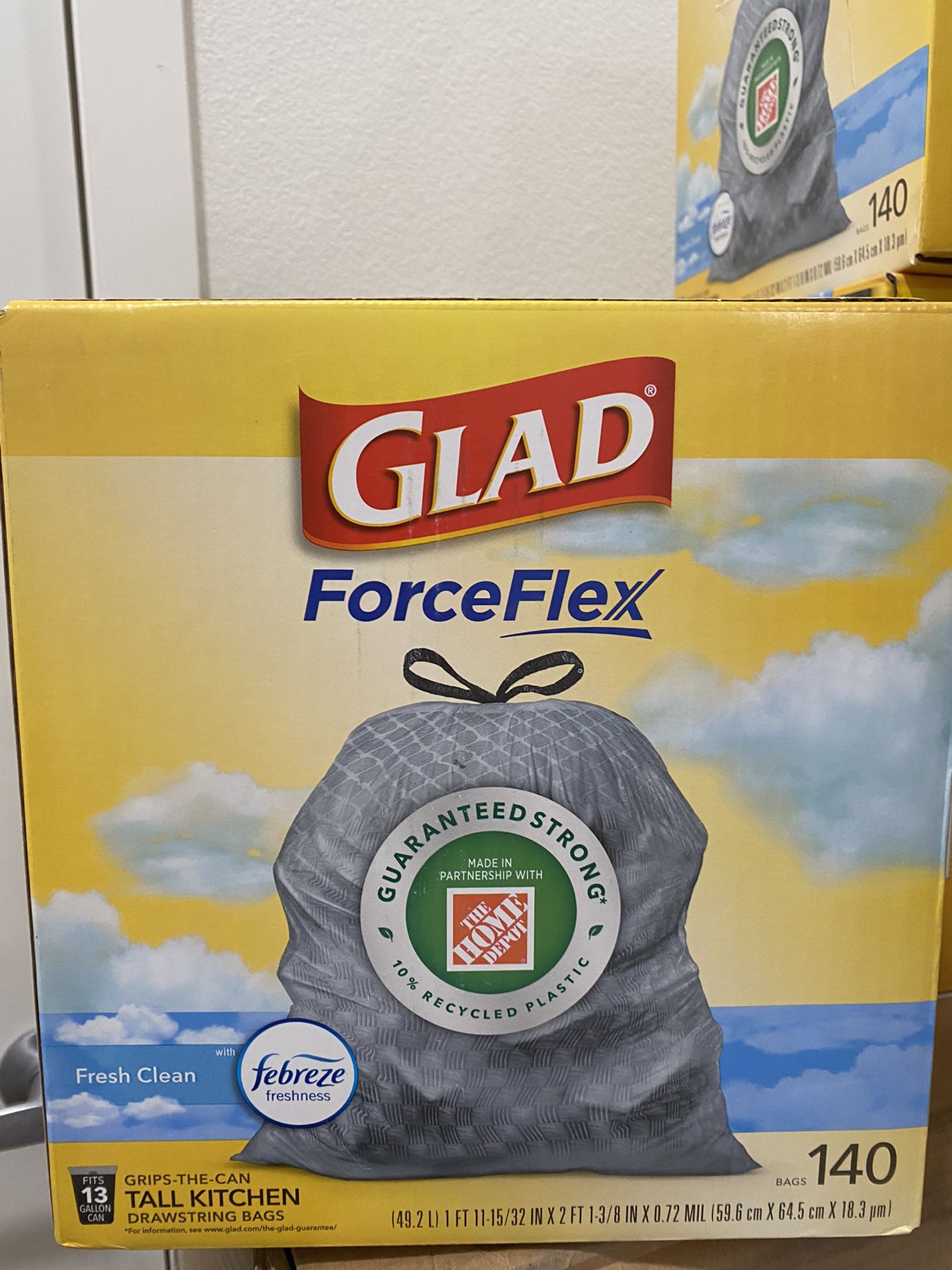 New Glad ForceFlex 140 Ct. Kitchen Bags