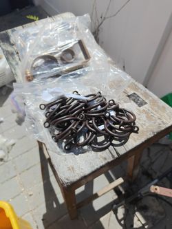 Dark Brown Curtain Rings Set