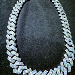 Iced Out HEAVY Cuban!! 48.9ct Moissanite 24" Necklace