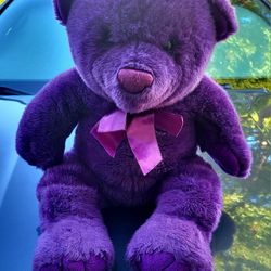 Vintage Purple Plush Teddy Bear From  Build A Bear