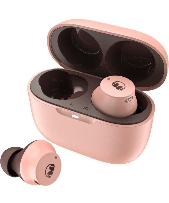 Monster N-Lite 200 AirLinks Earbuds Wireless, Bluetooth Earphones with Wireless Charging, Lightweight in-Ear Headphones Stereo Premium Deep Bass, Buil