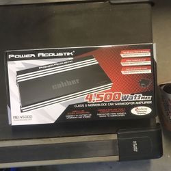 Power Acoustik 4500 watts amplifier 1 channel bass amplifier with bass knob 