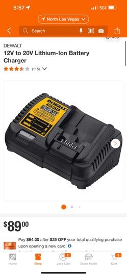 DEWALT 12V to 20V Lithium-lon Battery Charger