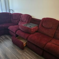 Red Sectional Coach