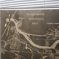 Vintage Wilkes-Barre Dispatching Map