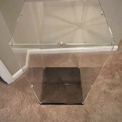 Clear Acrylic Display Case With Black Base