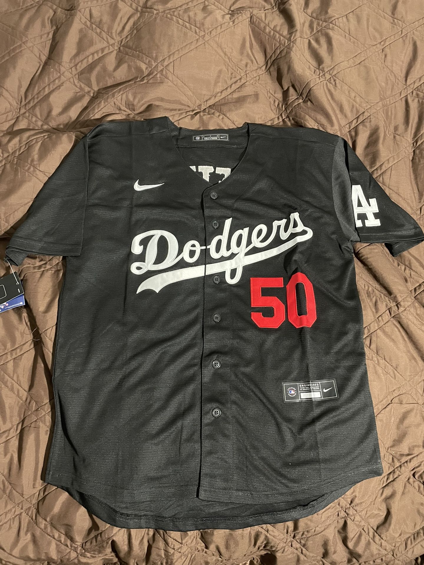 Mookie Betts Black Los Angeles Dodgers Brand New Jersey All Stitched Mens Size M Medium
