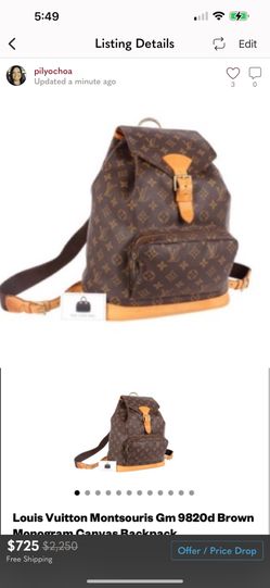 Louis Vuitton Montsouris Gm9820d monogram backpack