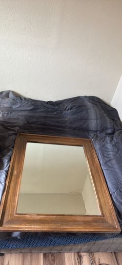 Wood frame mirror