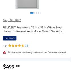 Security Door 36 X 80 In 