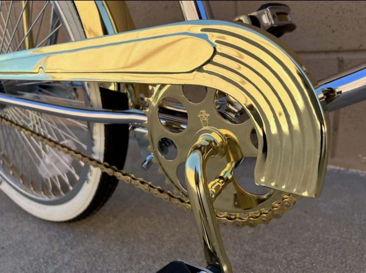 Gold lowrider bike rims sale
