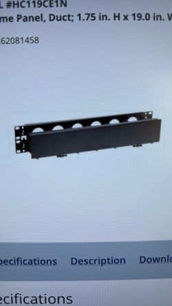 Hubble HC119CE1N 1u covered cable management New