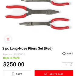 Snap On Long Nose Pliers 