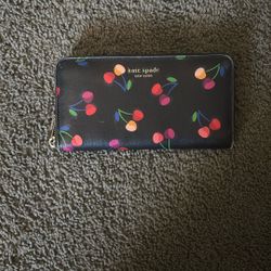 Spencer Cherries Zip-around Continental Wallet