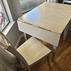  3-Piece Drop-Leaf Dining Set – Solid Wood