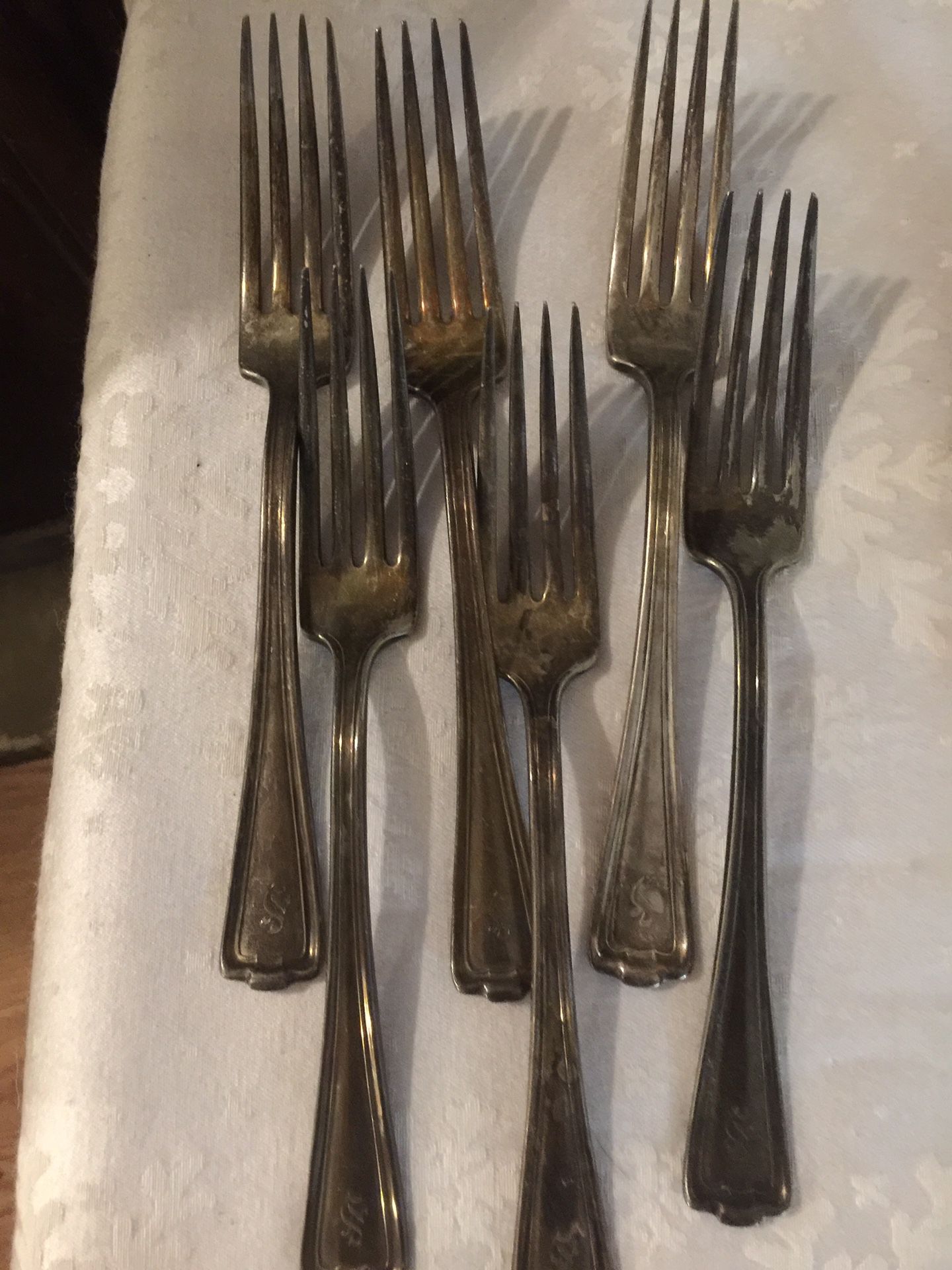 Silver plate forks and spoons
