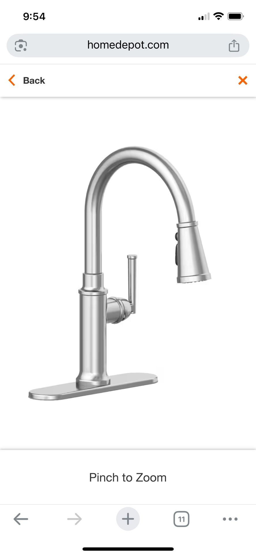 GLACIER BAY single handle pull-down kitchen faucet