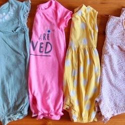 Baby Girls 12-18 Months Playsuits Jumpsuits Bundle Short Sleeve Ruffle