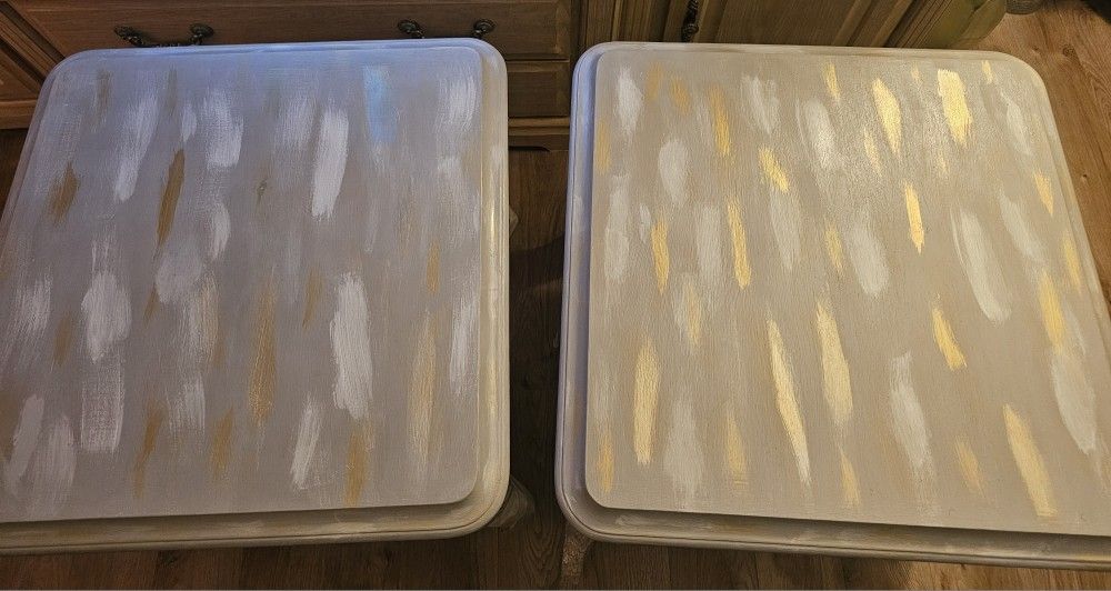 Refinished Solid Wood End Tables