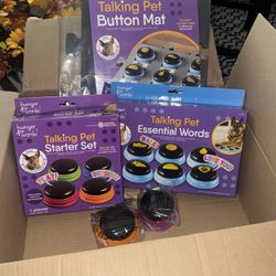 Talking dog buttons