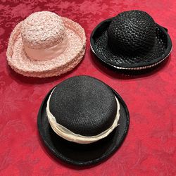 Lucila Méndez And Union Made Vintage Hat Lot Of 3