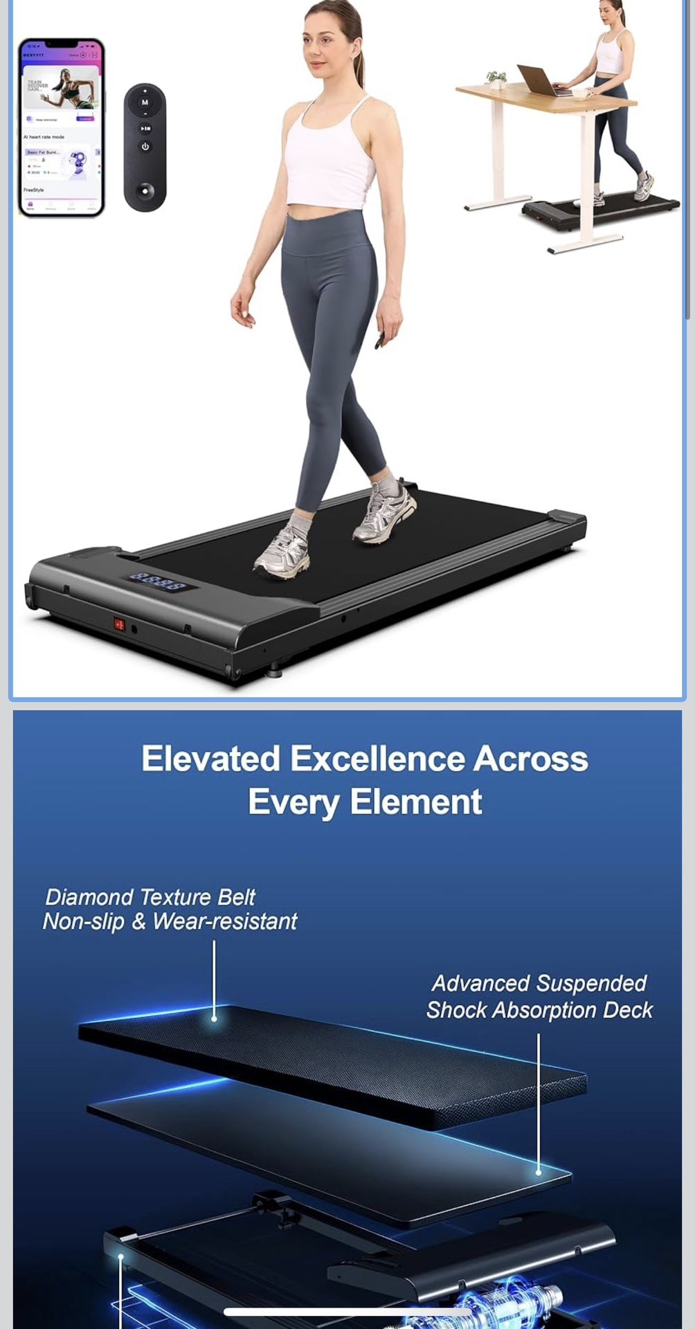 Under Desk Treadmill – 80% New