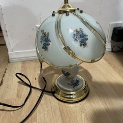 Vintage Floral Touch Lamp Porcelain Base