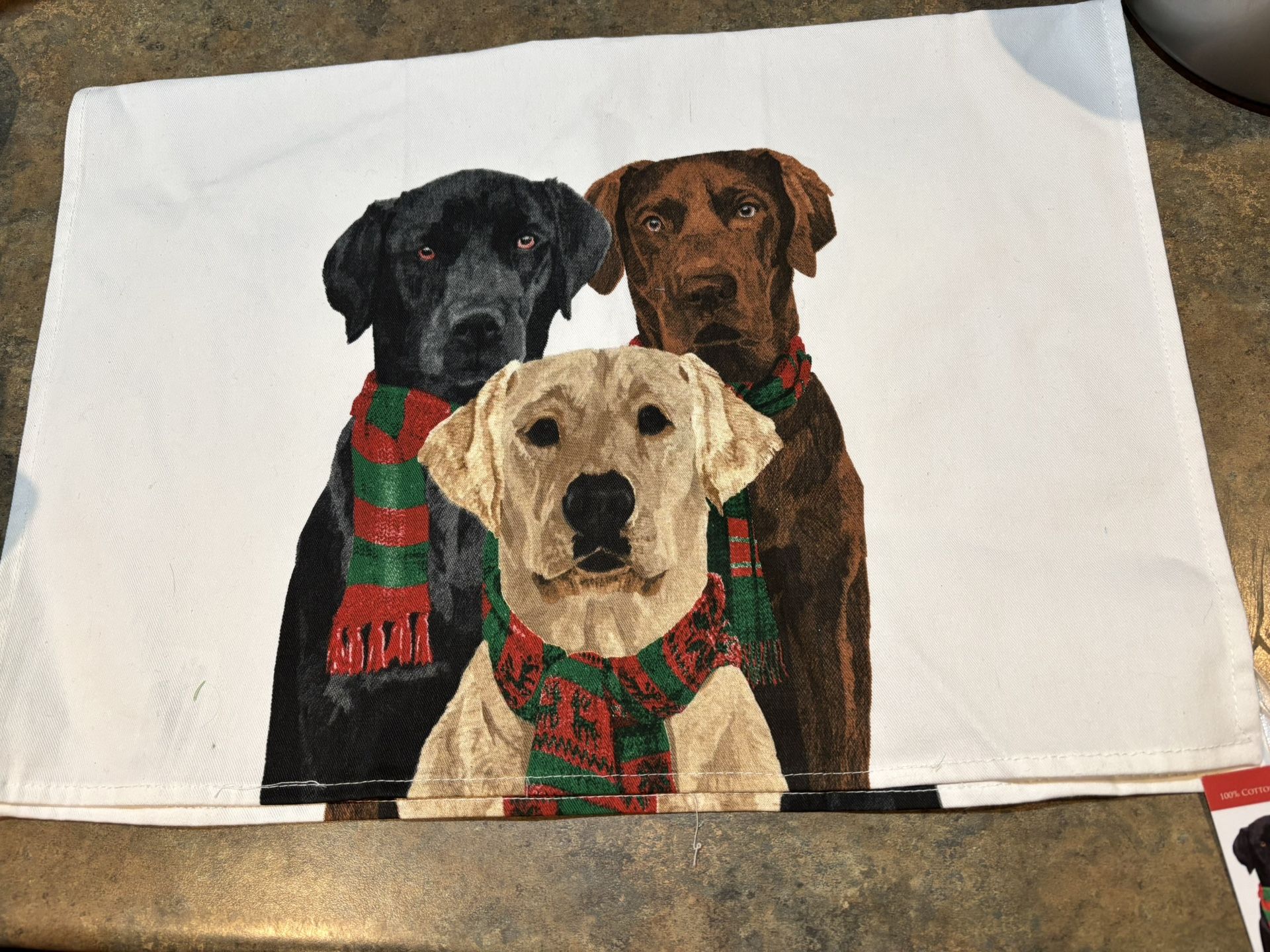 Labrador Retriever Kitchen towel. decorative towel. Design on both sides. New