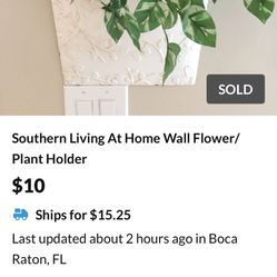 Southern Living At Home Wall Flower/Plant Holder