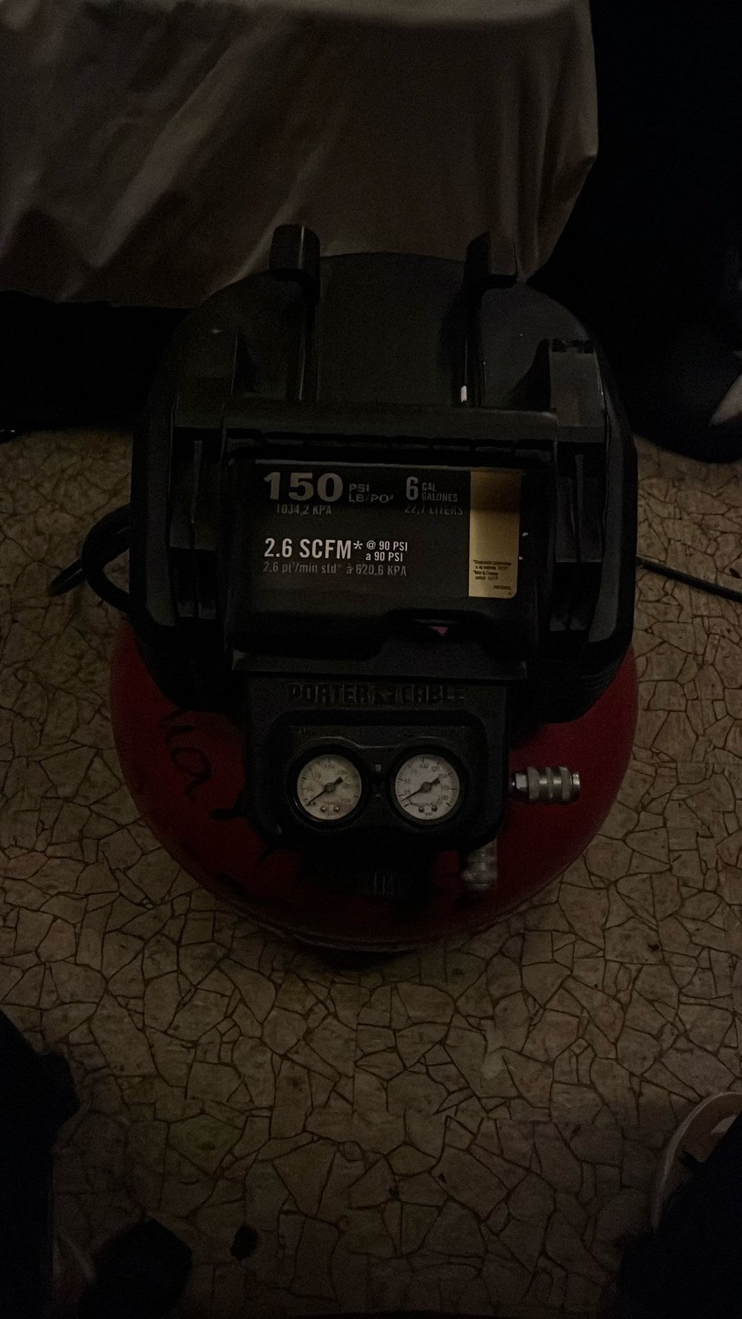 6 gal porter cable air compressor