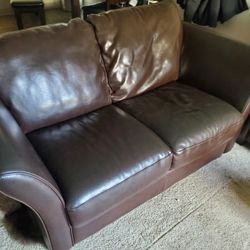 Italian Leather Couch and Loveseat 