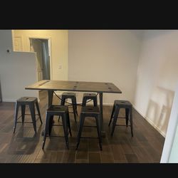 Gray Dining Table And 4 Chairs 