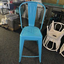 24” Teal Metal Chair (4pk) 