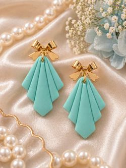 Fan Handmade Polymer Clay Earrings