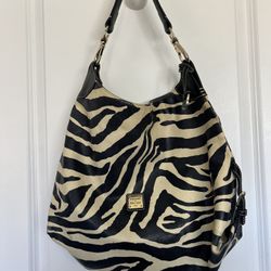 Dooney & Bourke Zebra Large Hobo